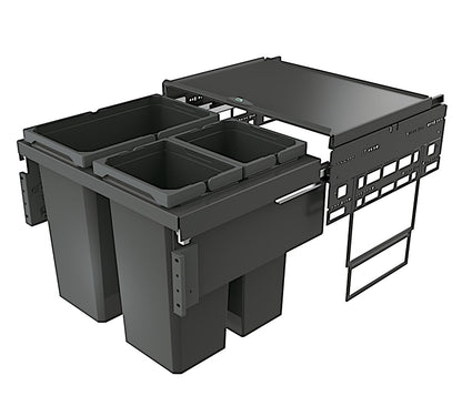 NABER COX® BASE 460 S/600-3 Abfallsorter in ANTHRAZIT mit 53 (1 x 28/2 x 12,5) Liter Volumen / ab 60 cm