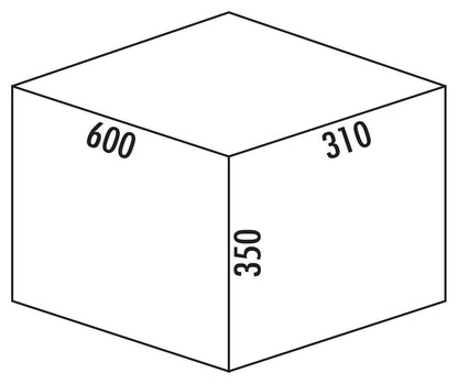 Naber 8013420 Abfallsammler Cox Stand-UP® 350 K/600-3, anthrazit, 30,5 (2x7,5/1x15,5) Liter / 60 cm Schrankbreite – Bild 2