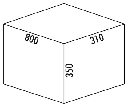 Naber 8013421 Abfallsammler Cox Stand-UP® 350 K/800-3, anthrazit, 30,5 (2x7,5/1x15,5) Liter / 80 cm Schrankbreite – Bild 2