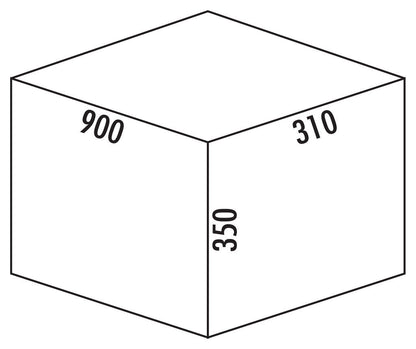 Naber 8013422 Abfallsammler Cox Stand-UP® 350 K/900-3, anthrazit, 30,5 (2x7,5/1x15,5) Liter / 90 cm Schrankbreite – Bild 2
