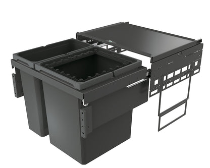 Abfallsorter COX Base 460 R/600-2 in Anthrazit / Schrankbreite 60 cm / Abfalleimer / Abfallsammler / Mülleimer
