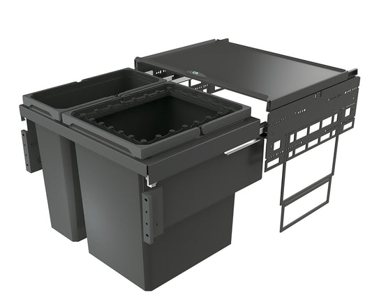 Abfallsorter COX Base 460 R/600-2 in Anthrazit / Schrankbreite 60 cm / Abfalleimer / Abfallsammler / Mülleimer