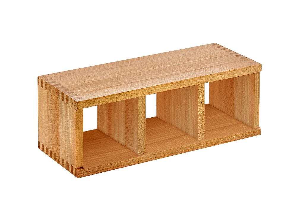 Schüttenkasten Rotbuche (ohne Schütten) für Bleikristall - Glasschütte 1/4 und Keramikschütte / Schütten-Box / Schütten…