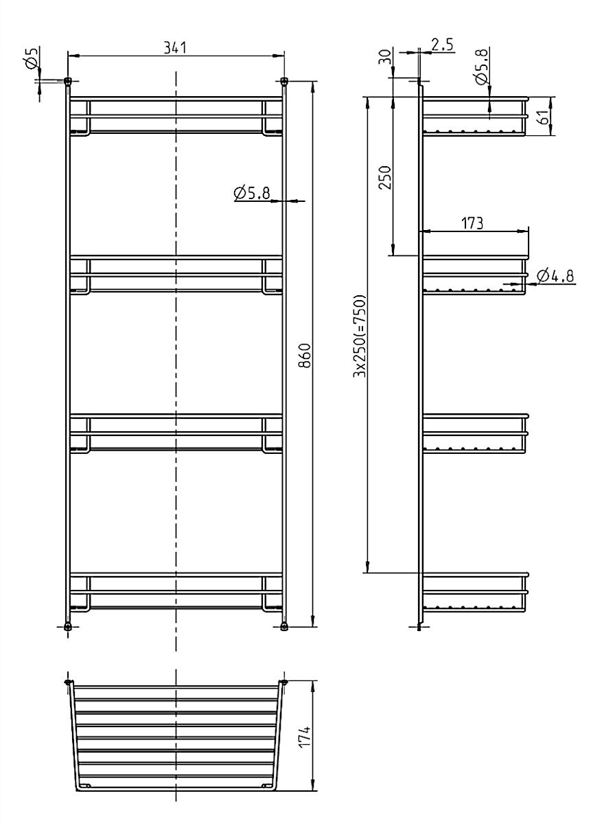 Kesserböhmer Besenschrank-Regal für Hochschränke – Bild 2