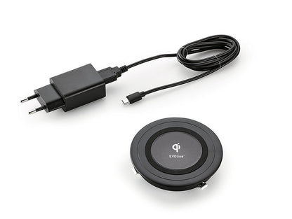 EVOline Qi Wireless Charger schwarz matt / Abdeckung