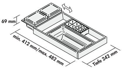 NABER PASSO Ordnungs-Set 1 / 270 für Schubladentiefe 270 mm / STOREX / Schrankzubehör / Unterschrankausstattung – Bild 2