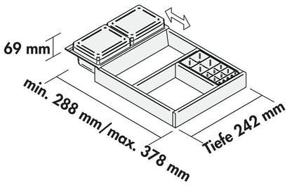 NABER PASSO Ordnungs-Set 2 / 270 für Schubladentiefe 270 mm / STOREX / Schrankzubehör / Unterschrankausstattung – Bild 2