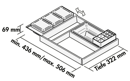 NABER PASSO Ordnungs-Set 1 / 350 für Schubladentiefe 350 mm / STOREX / Schrankzubehör / Unterschrankausstattung – Bild 2