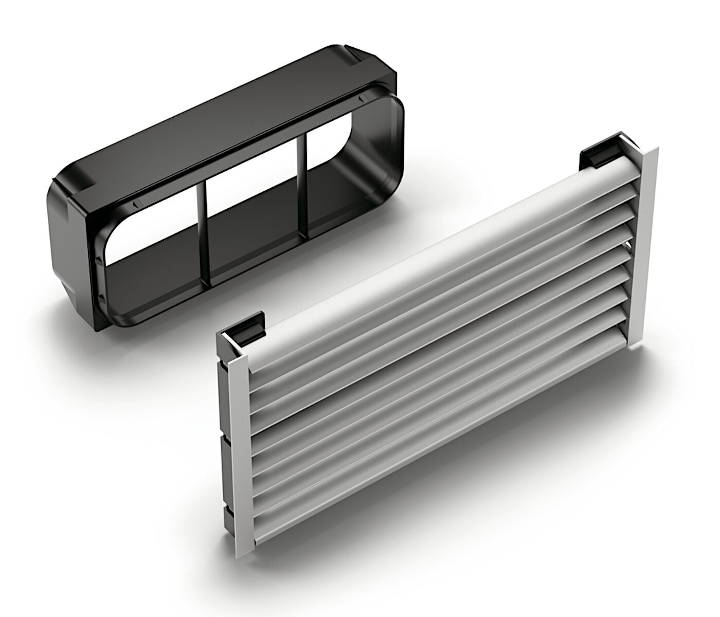 Sockel-Lüftungsgitter flow Lamellenlüftungsgitter edelstahlfarbig / COMPAIR PRIME flow®