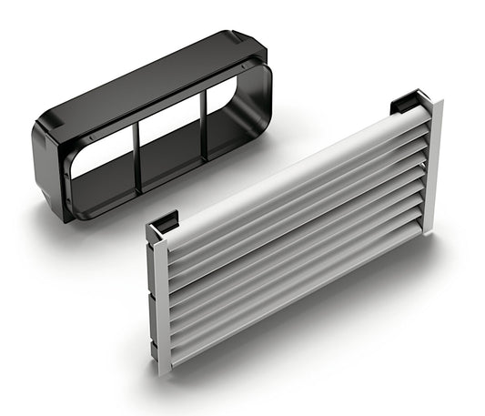 Sockel-Lüftungsgitter flow Lamellenlüftungsgitter edelstahlfarbig / COMPAIR PRIME flow®