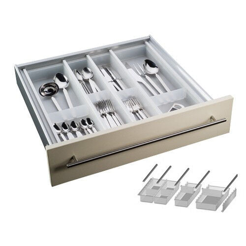 Besteckeinsatz CUISIO 90 (B 785-820 x T 463-480 mm) / Besteckkasten für 90er Schubl.