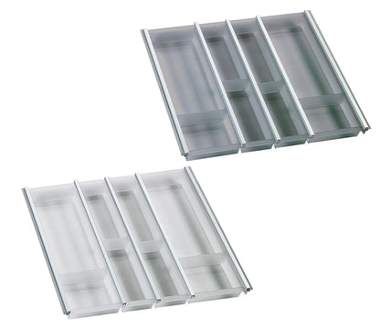 Besteckeinsatz CUISIO 60 (B 485-520 x T 463-480 mm) / Besteckkasten für 60er Schubl.