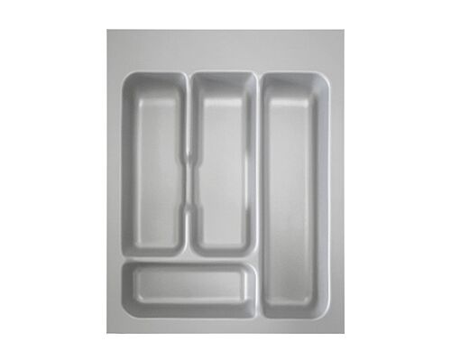 Besteckeinsatz-2, grau 40 cm (B 300-340 x T 360-440 mm) mit 4-Facheinteilung / Besteckeinsatz / Besteckkasten