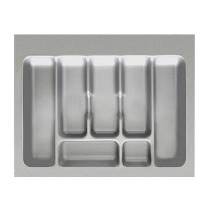 Besteckeinsatz-2, grau 60 cm (B 500-540 x T 360-440 mm) mit 7-Facheinteilung / Besteckeinsatz / Besteckkasten