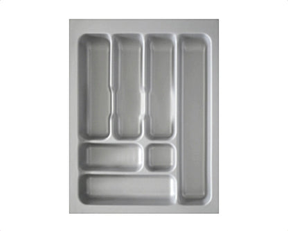 Besteckeinsatz-1, grau 45 cm (B 350-390 x T 440-490 mm) mit 7-Facheinteilung / Besteckeinsatz / Besteckkasten – Bild 3