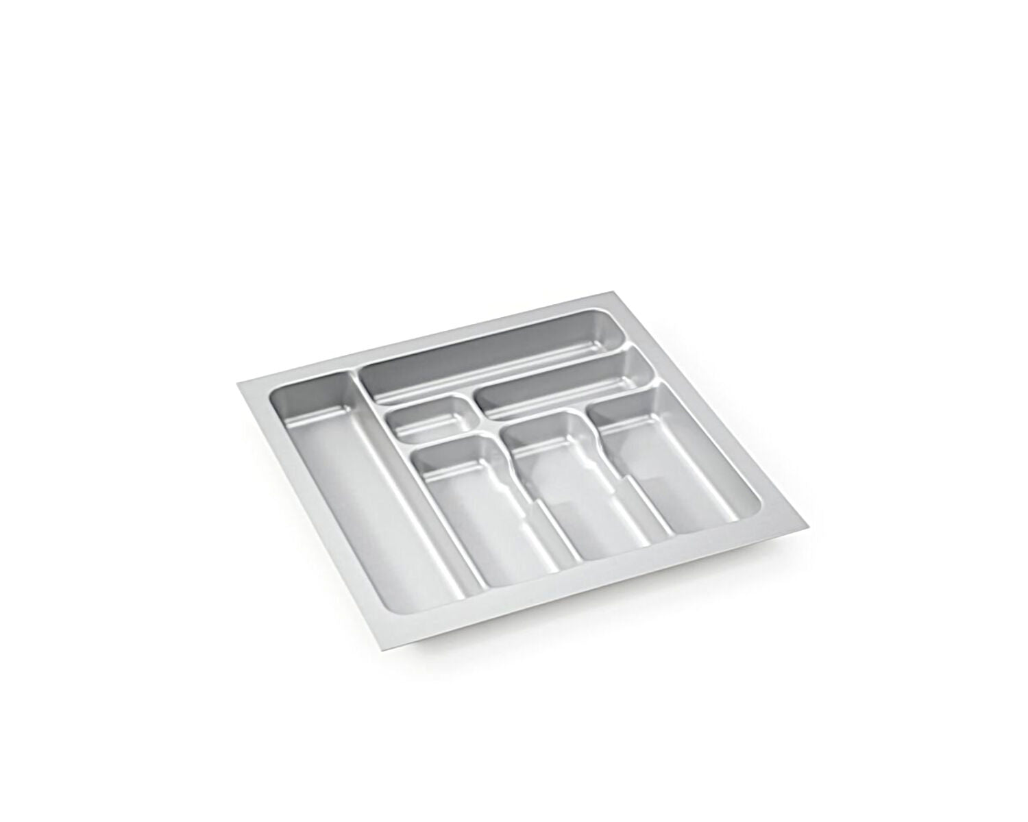 Besteckeinsatz-1, grau 50 cm (B 400-440 x T 440-490 mm) mit 7-Facheinteilung / Besteckeinsatz / Besteckkasten