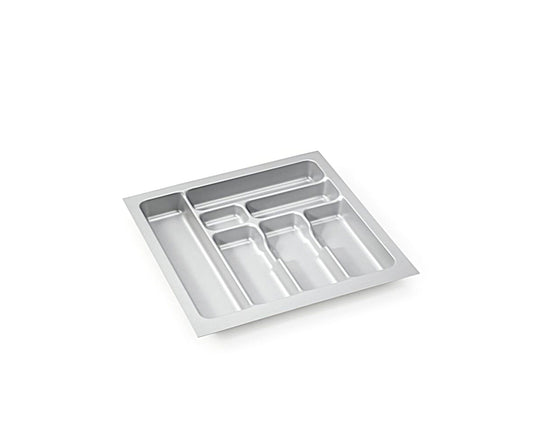 Besteckeinsatz-1, grau 50 cm (B 400-440 x T 440-490 mm) mit 7-Facheinteilung / Besteckeinsatz / Besteckkasten