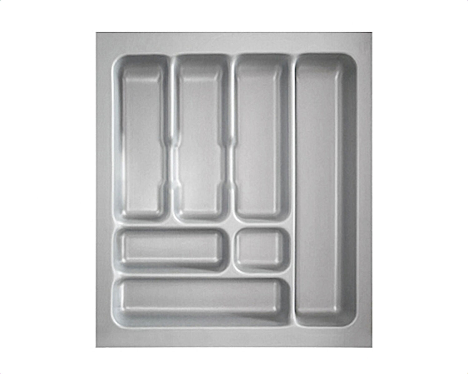 Besteckeinsatz-1, grau 50 cm (B 400-440 x T 440-490 mm) mit 7-Facheinteilung / Besteckeinsatz / Besteckkasten – Bild 3