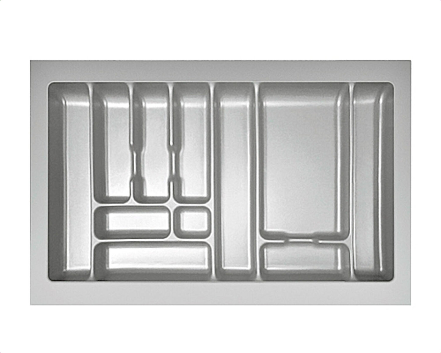 Besteckeinsatz-1 grau 90 cm (B 800-840 x T 440-490 mm) mit 11-Facheinteilung / Besteckeinsatz / Besteckkasten