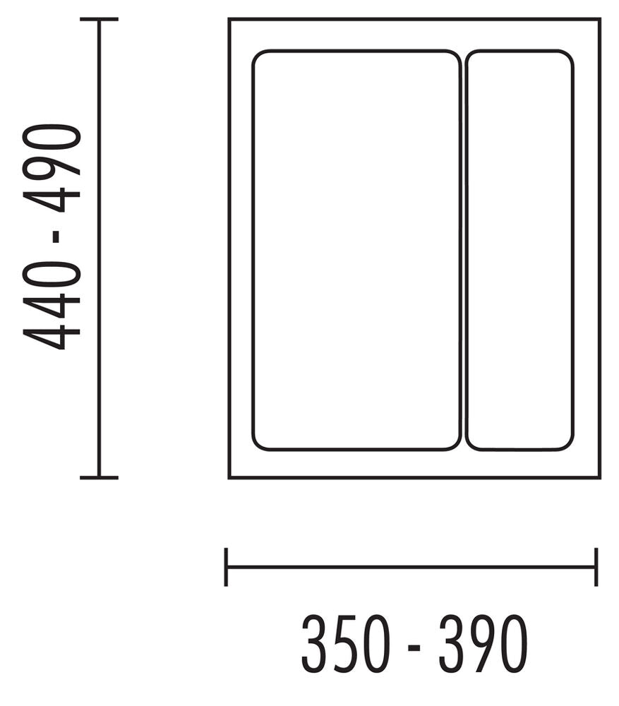 Mehrzweck-Einsatz für 45 cm breite Schubladen / zuschneidbar / Maße B 350-390 x T 440-490 mm / Mehrzweckeinsatz /… – Bild 2