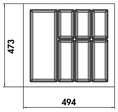 NABER 8034268 Besteckeinsatz Adesso 1, für 600er Schrank – Bild 2