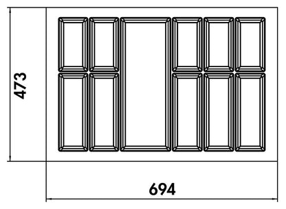 NABER 8034269 Besteckeinsatz Adesso 1, für 800er Schrank – Bild 2