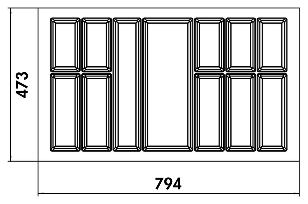 NABER 8034270 Besteckeinsatz Adesso 1, für 900er Schrank – Bild 2