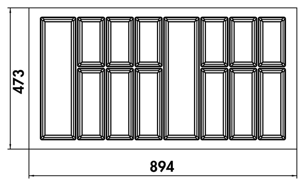 NABER 8034271 Besteckeinsatz Adesso 1, für 1000er Schrank – Bild 2