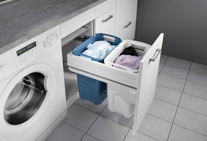 TIDY 2-fach Wäschebehälterauszug 500 mit Vollauszug und Dämpfung / HAILO Laundry-Carrier 327050 / Schrankausstattung /…