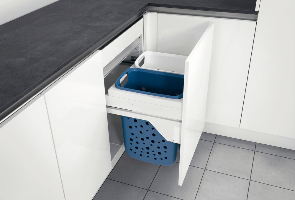 TIDY 2-fach Wäschebehälterauszug S 600 mit Vollauszug und Dämpfung / HAILO 3270-69 / Schrankausstattung / Wäschebox /…