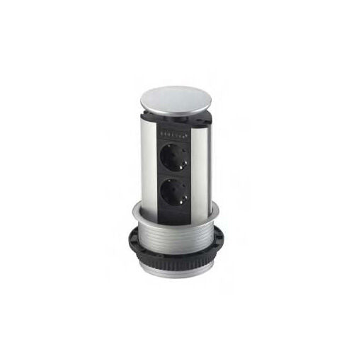 EVOLINE Port-1 LED Sonderanfertigung mit 2 Steckdosen ohne Schalter und Deckel aus Edelstahl