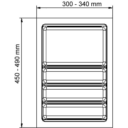 Mehrzweckeinsatz SCOOPII 40 cm (B 300-340 x T 450-490 mm)