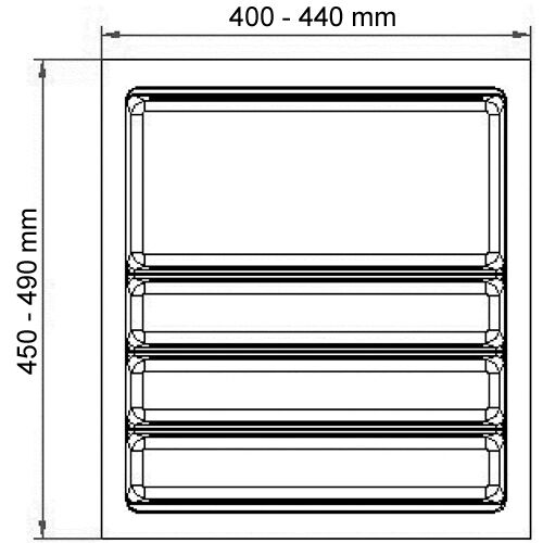 Mehrzweckeinsatz SCOOPII 50 cm (B 400-440 x T 450-490 mm)