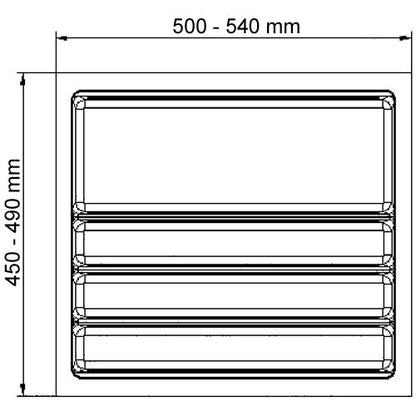 Besteckeinsatz SCOOPII 60 cm (B 500-540 x T 450-490 mm) / Mehrzweckeinsatz / Besteckkasten / Besteckeinsätze