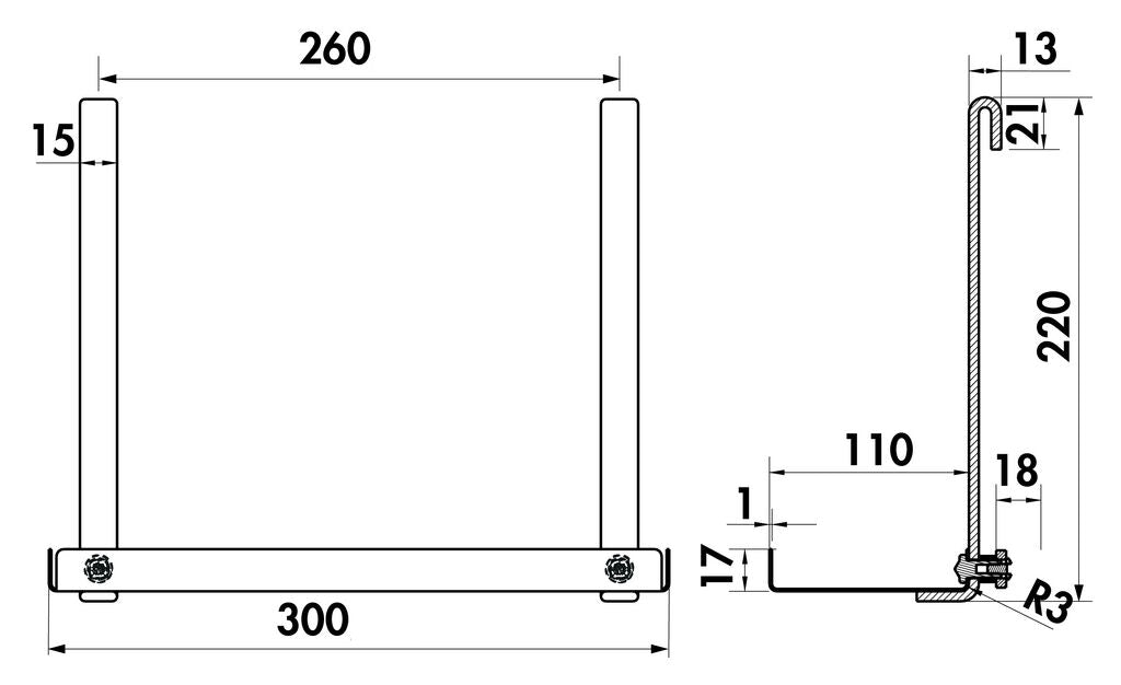NABER 8042103 Cast Ablage, Relingsystem, B 300 mm – Bild 2