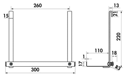 NABER 8042103 Cast Ablage, Relingsystem, B 300 mm – Bild 2