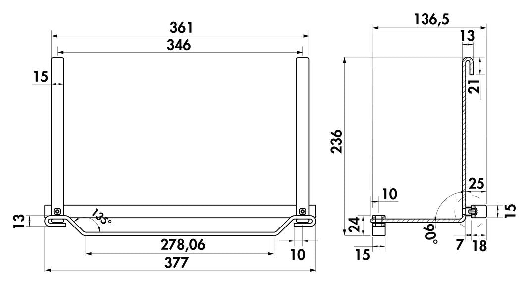 NABER 8042105 Cast Papierrollenhalter, Relingsystem, anthrazit – Bild 2