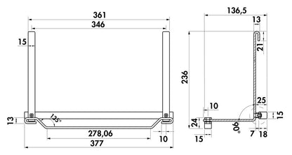 NABER 8042105 Cast Papierrollenhalter, Relingsystem, anthrazit – Bild 2