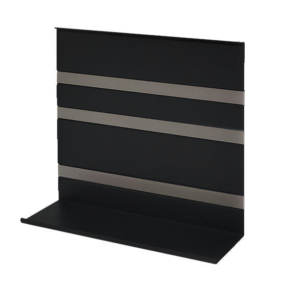 Linero MosaiQ Universalablage H 300 mm ohne Rahmen schwarz matt / Relingsystem / Kesseböhmer