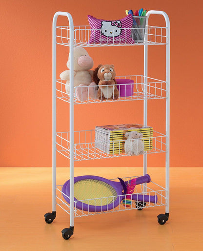 METALTEX 340634 Pisa Allzweckwagen mit 4 Etagen / Rollregal, Höhe 84 cm