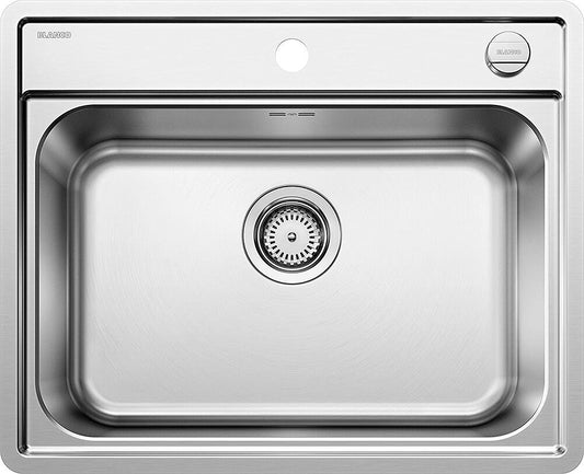BLANCO 525109 Edelstahlspüle LEMIS 6-IF mit Excenterbedienung / Auflagespüle / Spüle