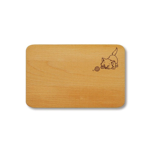 KESPER 85018 Schneidebrettchen aus Buche - Katze, 23 x 15 x 1 cm / Frühstücksbrettchen