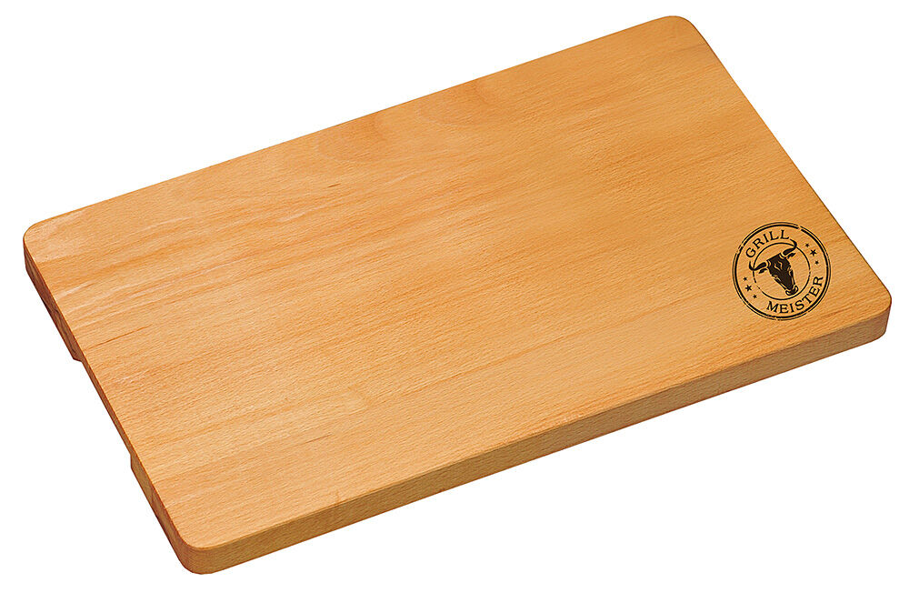 10er SET KESPER 8539061 Servierbrett / Schneidebrett Grillmeister 45 x 27 cm aus Buchenholz