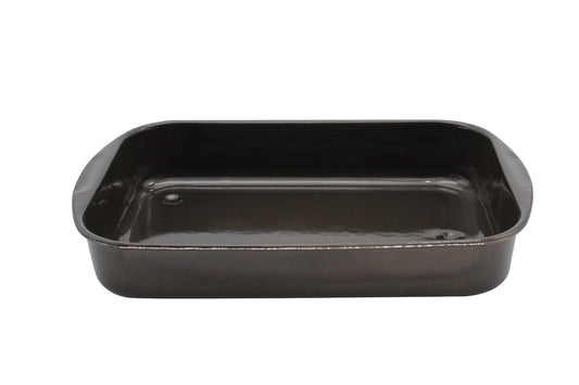 Karl Krüger Universal-Auflaufform emailliert schwarz,  36 cm