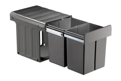 WESCO 887911-72 Abfallsorter DOUBLE MASTER MAXI 40 DT oriongrau ab 40 cm Schrankbreite / Abfallvolumen 40 Liter (2x20)…