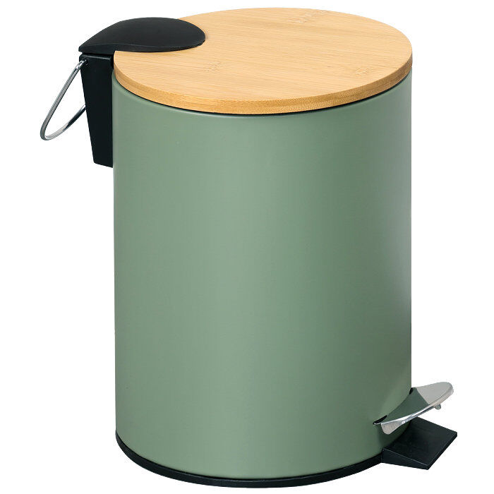 KESPER 9016713 Kosmetikeimer mit Bambusdeckel, FSC, grün