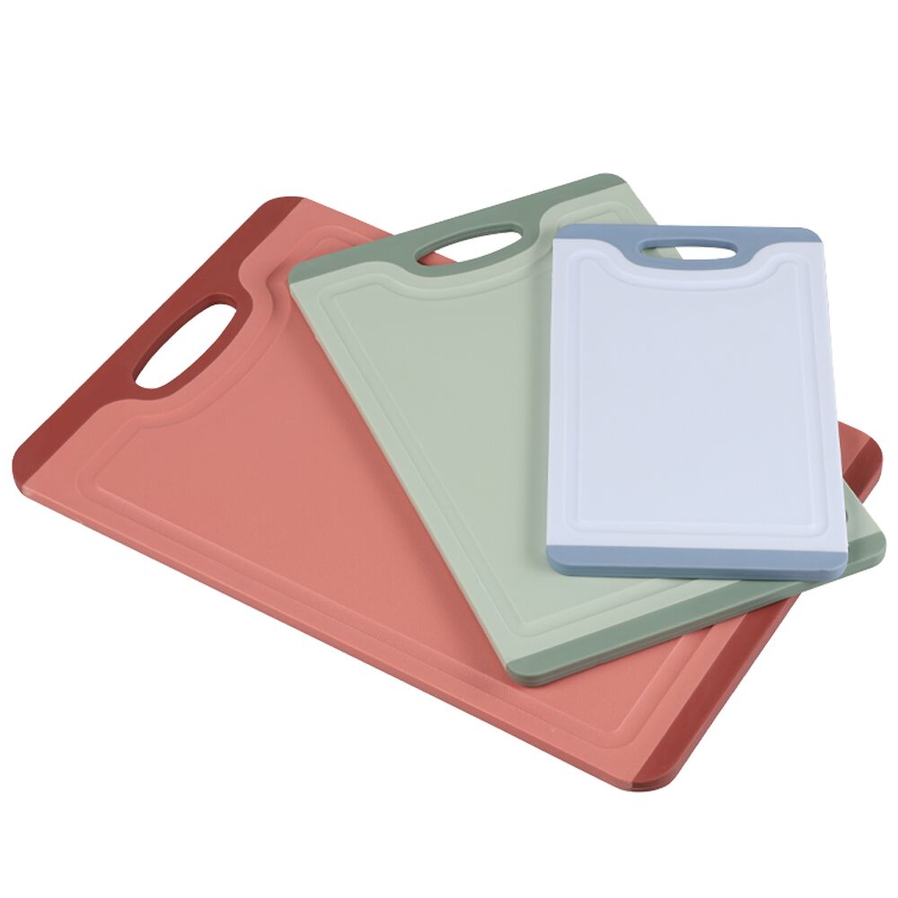 KESPER 92228 Schneidebrett 3er-Set, Kunststoff mit Rutsch-Stopp
