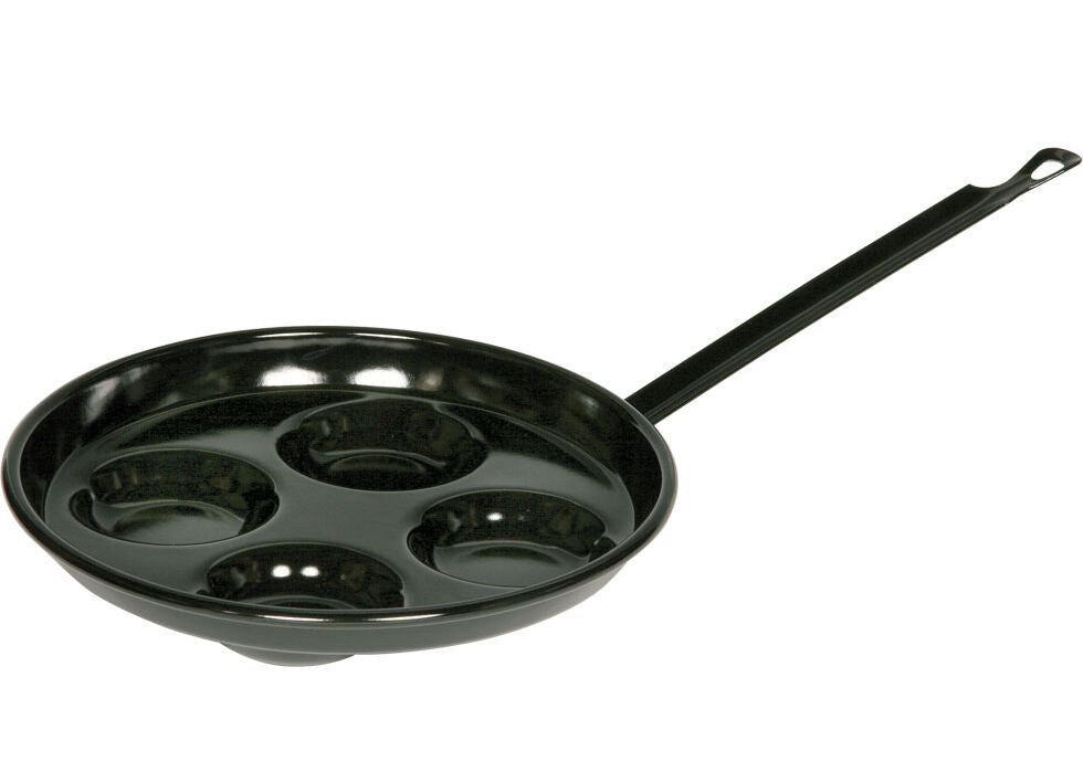 RIESS 0294-022 Augenpfanne Ø 26 cm, Emaille, schwarz / Spiegeleipfanne