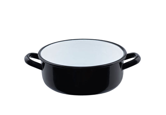 RIESS 0236-017 ZWERGE Kasserolle Ø 12 cm, 0,5 l, mit Bördelrand, Emaille / Mini-Kasserolle