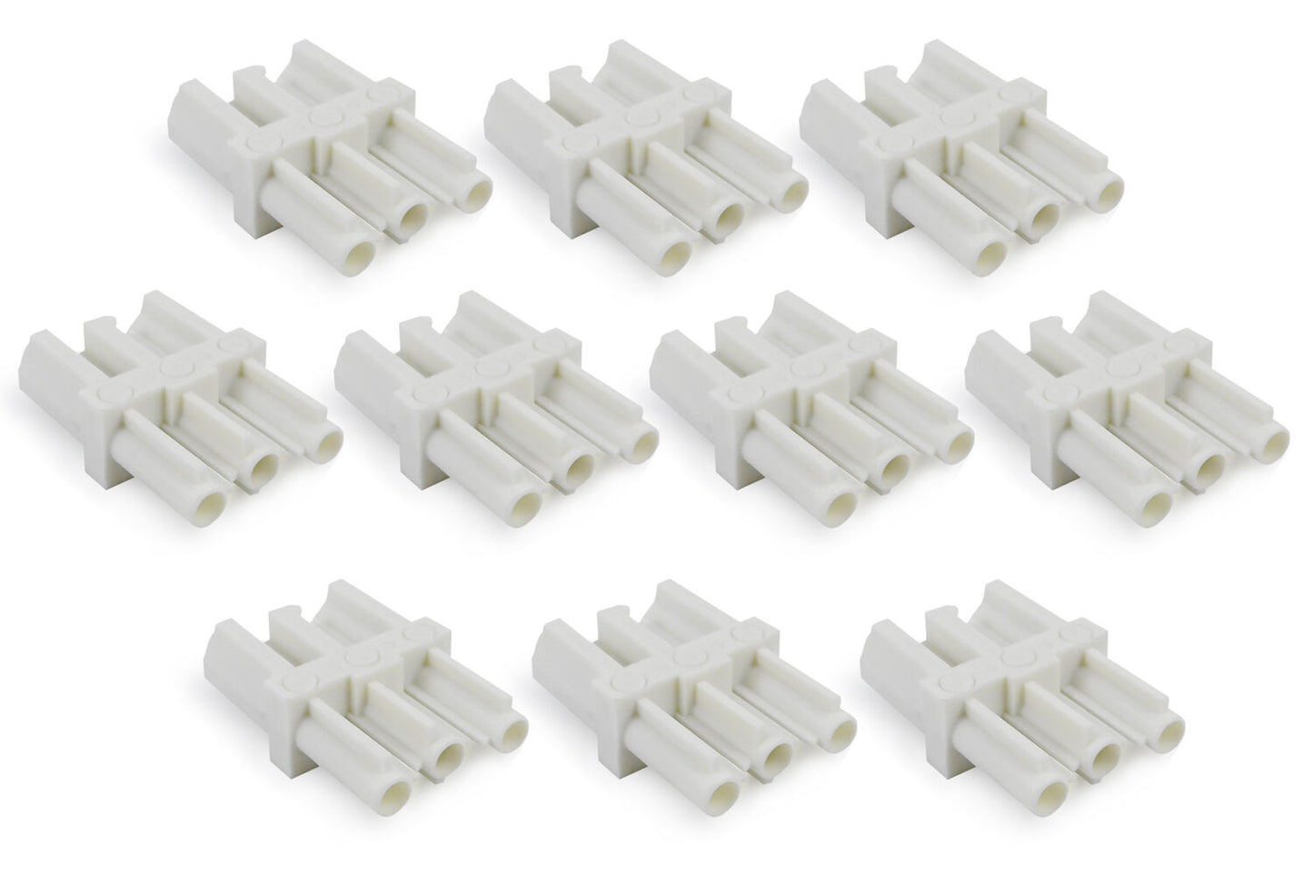 10er SET Thebo Adapter 3-polig ST18 Stecker Kupplung in weiss / Zubehör